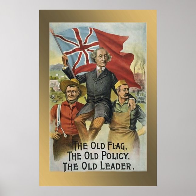 Poster "L'Ancien Drapeau - L'Ancienne Politique - L'Ancie (Devant)