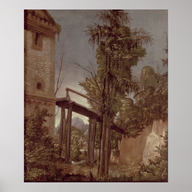 Poster Landscape with a Footbridge, c.1518-20 (Devant)