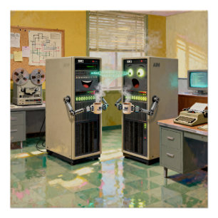 Poster « Langage Machine » - Technologie humoristique