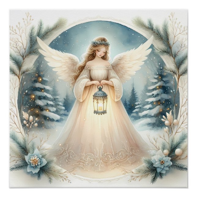 Poster L'ange céleste de l'hiver Lanterne de l'espoir (Devant)