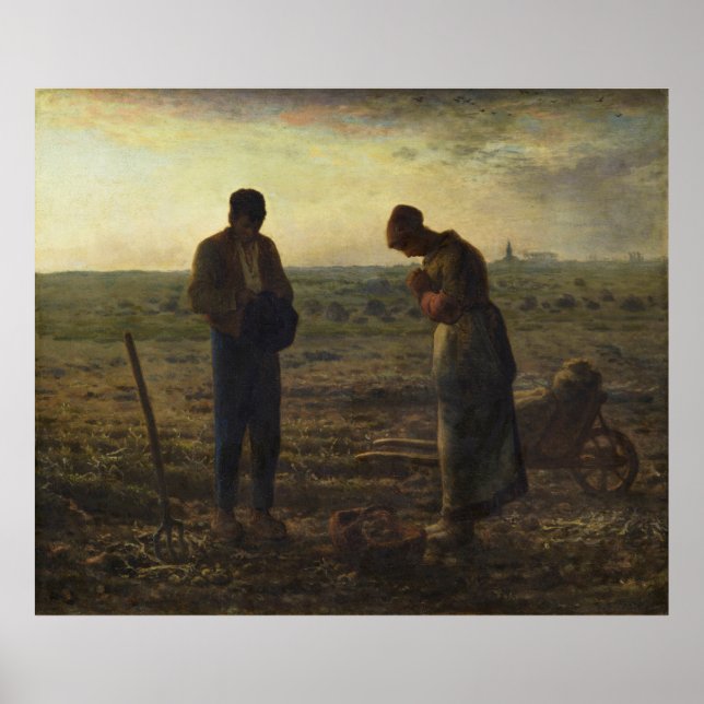 Poster L'Angelus par Jean-François Millet (Devant)