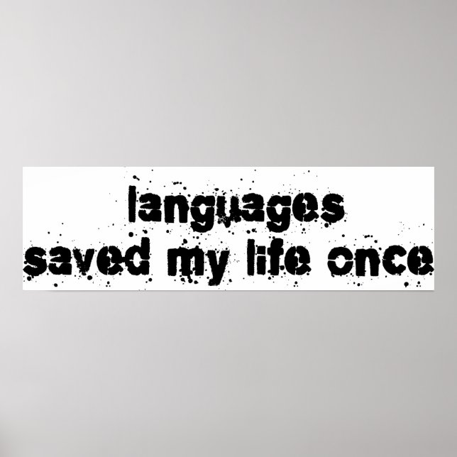 Poster Langues qui m'ont sauvé la vie une fois (Devant)