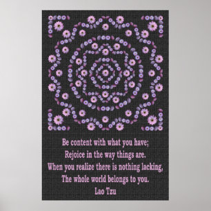 POSTER LAO TZU 1 AVEC MANDALA DE LA NUIT
