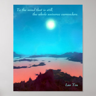 Poster Lao Tzu Citation personnalisée Aquarius Prime Scif