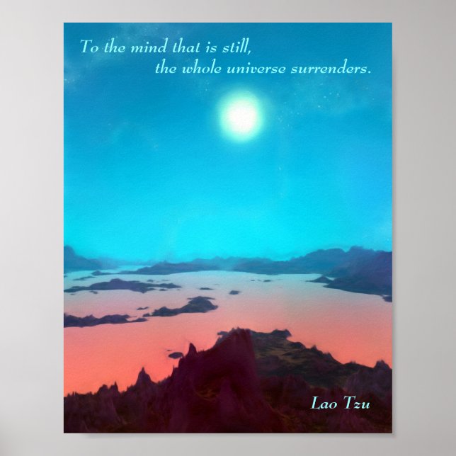 Poster Lao Tzu Citation personnalisée Aquarius Prime Scif (Devant)