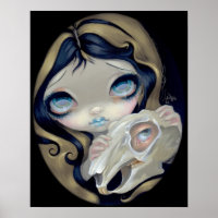 Lapin blanc ressuscité ART IMPRIMER gothique Alice