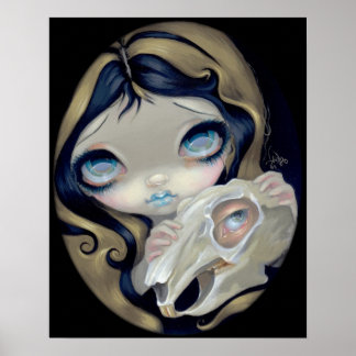 Poster Lapin blanc ressuscité ART IMPRIMER gothique Alice