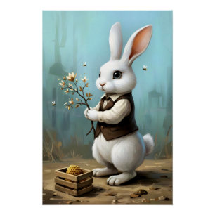 Poster Lapin de conte de fées