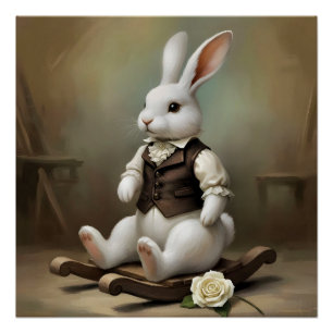 Poster Lapin de conte de fées
