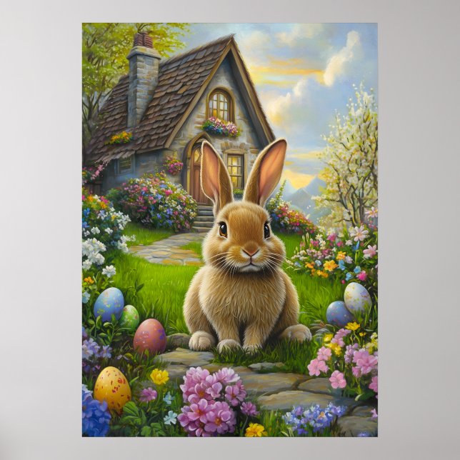 Poster lapin de Pâques (Devant)