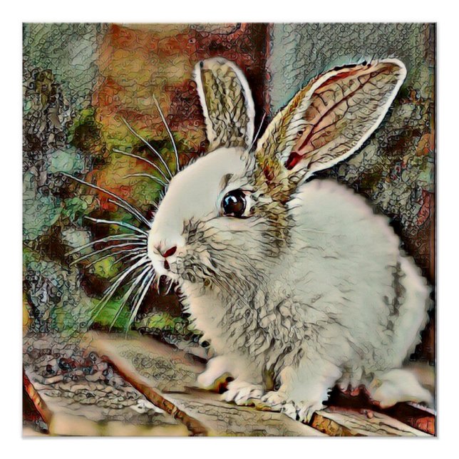 Poster lapin toony (Devant)