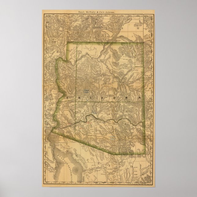 Poster L'Arizona de Rand McNally (Devant)