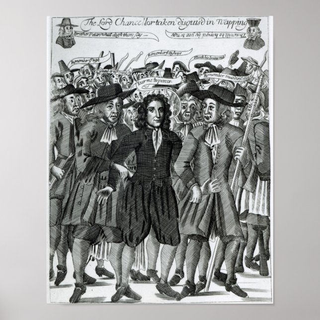 Poster L'arrestation du juge Jeffreys 1689 (Devant)