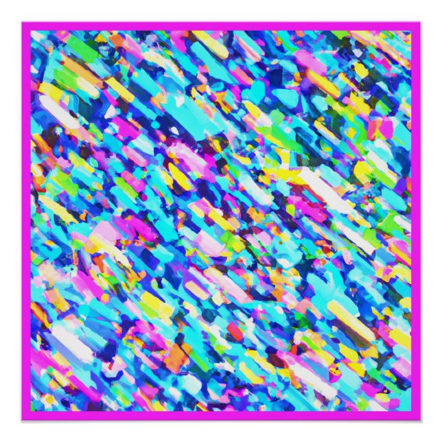 Poster L'art Abstrait en arc-en-ciel (Devant)