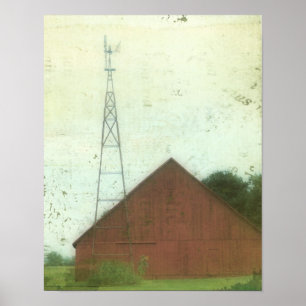 Poster L'art de la grange rouge
