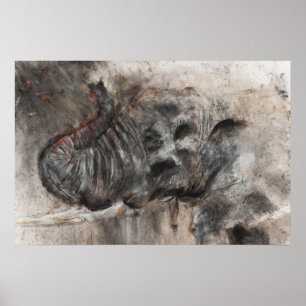 Poster l'art des éléphants