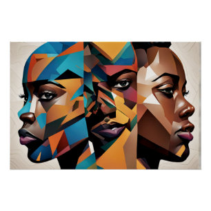 Poster L'art des femmes noires afro-américaines triples
