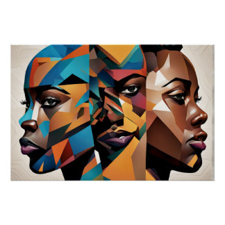 Poster L'art des femmes noires afro-américaines triples