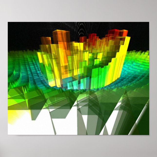 Poster l'art informatique par Dave Scruton : "Mandel" (Devant)