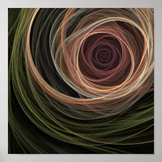 Poster L'art numérique Abstrait Rose