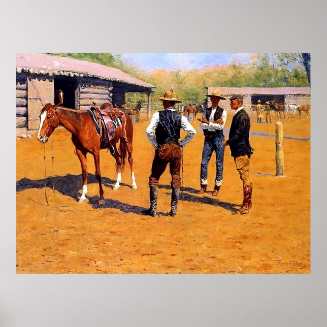 Poster L'art occidental de Frederic Remington « Acheter d (Devant)