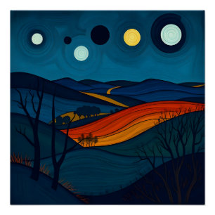 Poster L'art paysager Abstrait