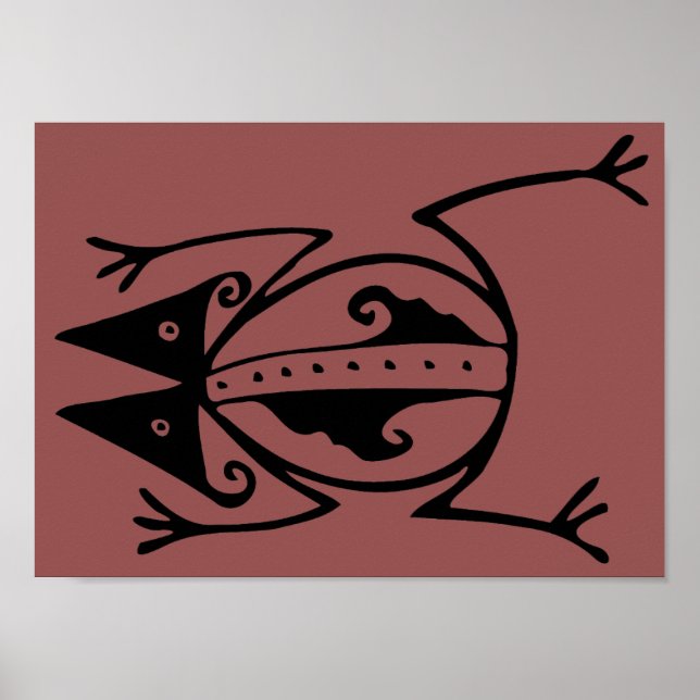 Poster L'art tribal de la grenouille Argentine l'art popu (Devant)