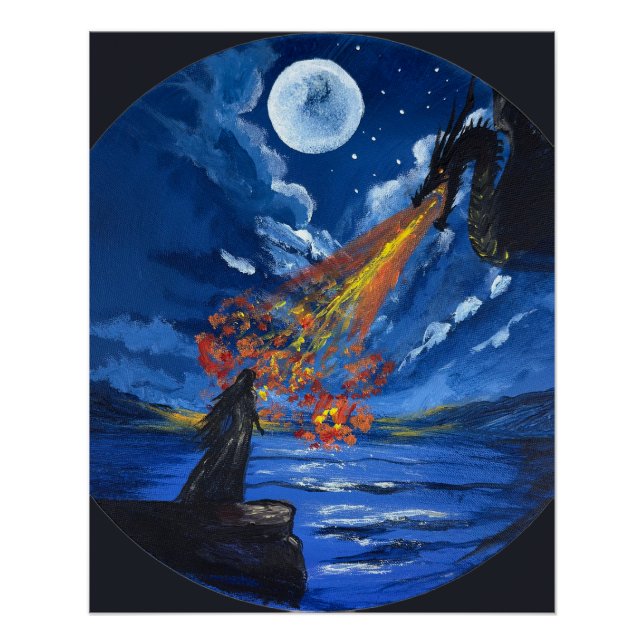 Poster L'artisanat de dragon - Œuvre d'art faite main (Devant)