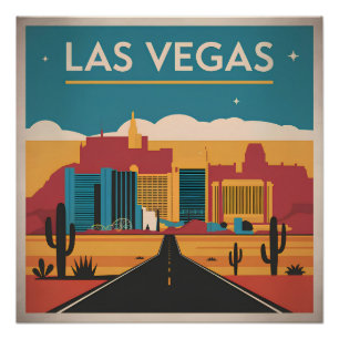 Poster Las Vegas USA vintage
