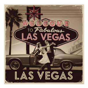 Poster Las Vegas USA vintage