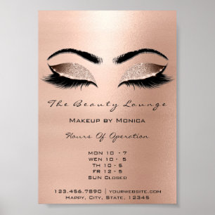 Poster Lashes Maquillage Artiste Parties scintillant Beau