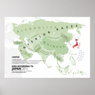 Poster L'Asie selon le Japon