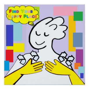 Poster L'ASL trouvent votre endroit heureux