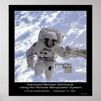Poster L'astronaute Gernhardt-STS-69 Mission de navette N