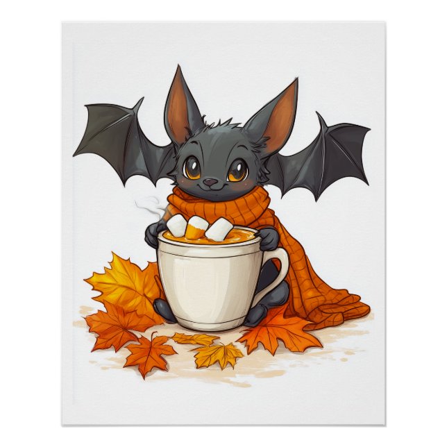 Poster Latte citrouille vampire (Devant)