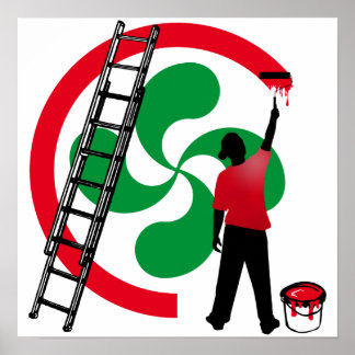 Poster Lauburu - basque de croix