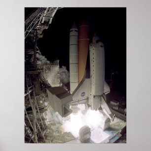 Poster Launch of Space Shuttle Columbia (STS-109)