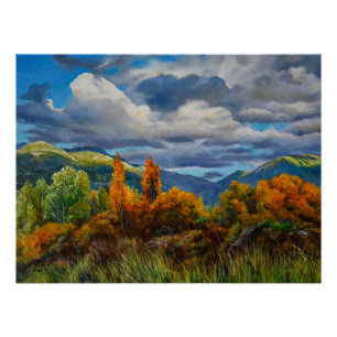 Poster L'automne doré dans les montagnes