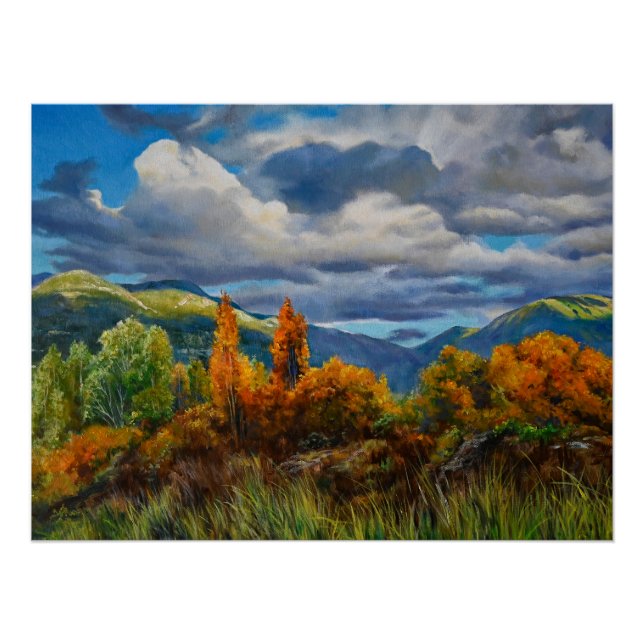 Poster L'automne doré dans les montagnes (Devant)