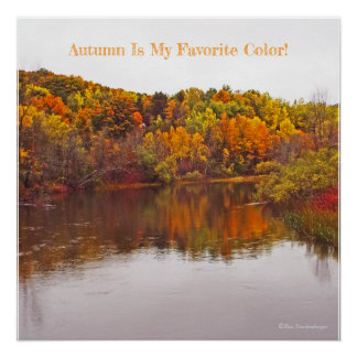 POSTER "L'AUTOMNE EST MA COULEUR FAVORITE !/ MICHIGAN