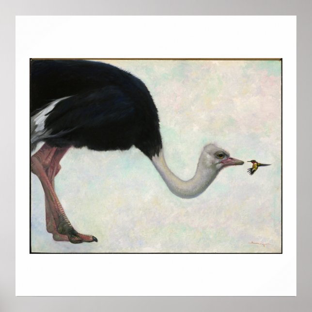 Poster L'autruche et le colibri par Bryn Barnard (Devant)