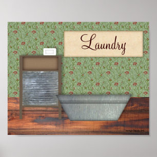 Poster Lave-linge vintage