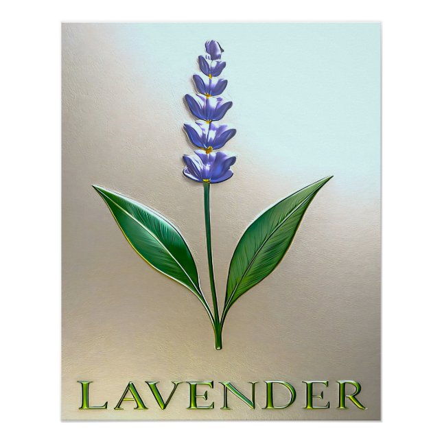 Poster Lavendel Fleur d'élégance (Devant)