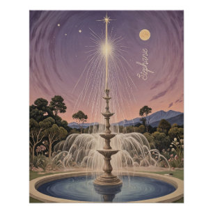 Poster Lavender Fountain's Lullaby Personnalisé