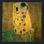 Poster Le baiser - Gustav Klimt<br><div class="desc">Célèbre tableau romantique de Gustav Klimt. Le Kiss est un magnifique chef-d'oeuvre pour les amateurs de grands arts.</div>
