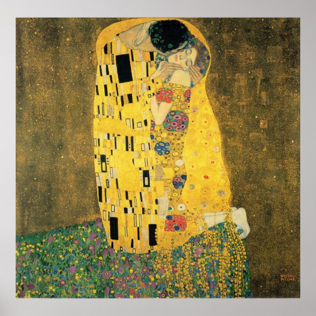 Poster Le baiser - Gustav Klmit (Devant)