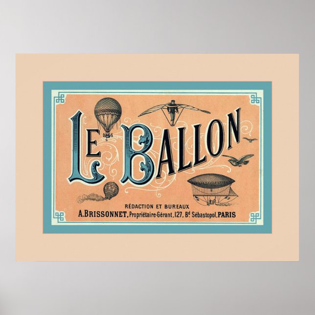 Poster Le Ballon ~ Publicité Vintage (Devant)