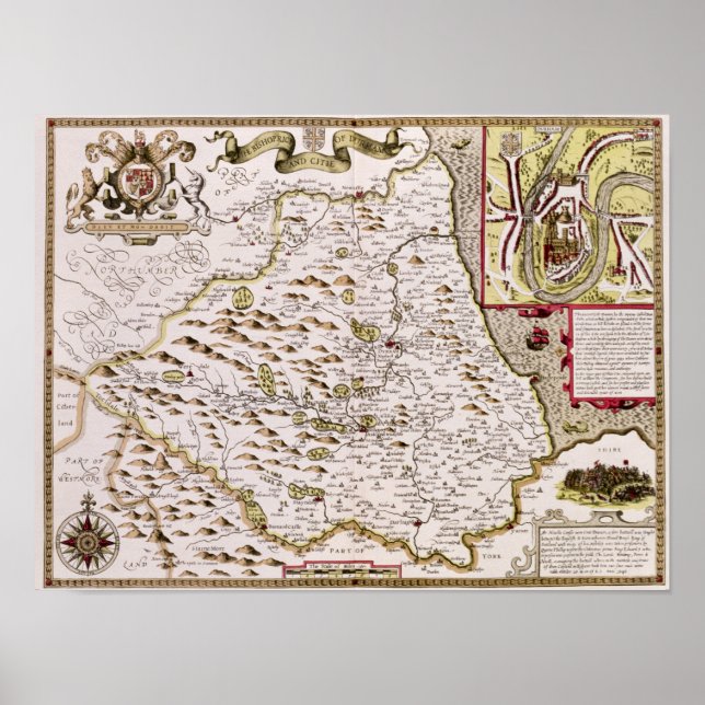Poster Le Bishoprick et la ville de Durham (Devant)