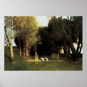 Poster Le bois sacré par Arnold Bocklin, Art Vintage