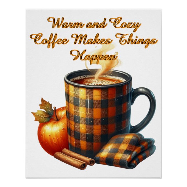 Poster Le café fait avancer les choses (Devant)